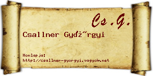 Csallner Györgyi névjegykártya