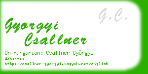 gyorgyi csallner business card